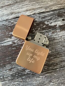 Personalised Engraved Rose Gold Lighter, 6 of 9
