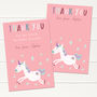 Personalised Unicorn Children's Thank You Cards, thumbnail 1 of 1