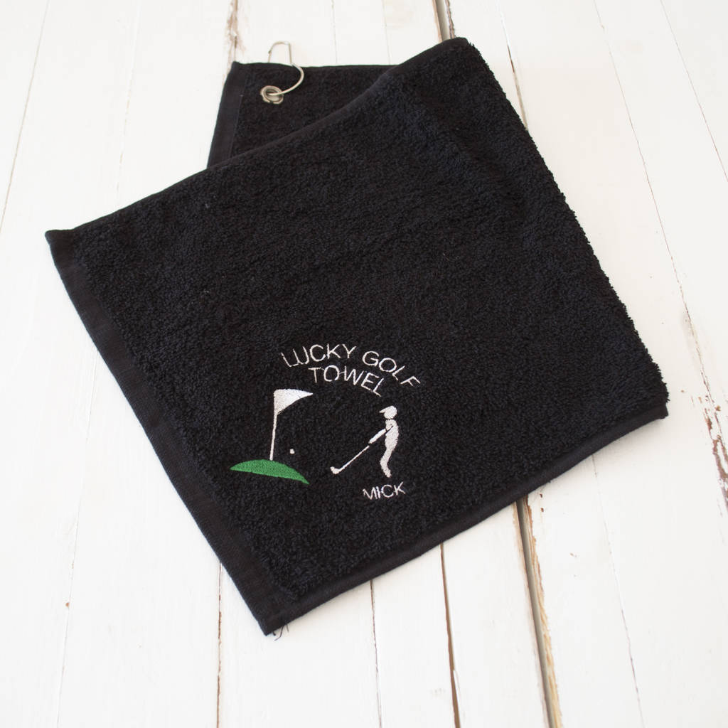 Personalised Lucky Golf Towel Scene