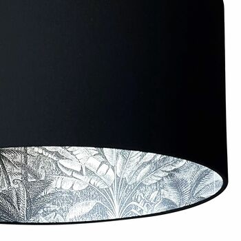 Charcoal Vintage Rainforest Lampshades In Jet Black, 3 of 6