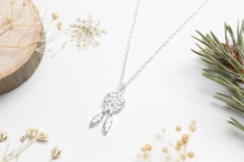 Dainty Dreamcatcher Sterling Silver Necklace, 5 of 5