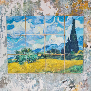 Van Gogh 'Cypresses' Tiles Biscuits Gift Set, 12 Pieces, 10 of 11