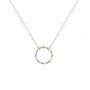 Sterling Silver Halo Pendant Necklace, thumbnail 2 of 9
