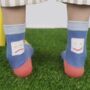 Funny Block Colour Quarter Length Cotton Socks, thumbnail 1 of 5