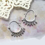 Sterling Silver Temple Hoops, thumbnail 2 of 4