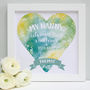 Personalised Nanny's Watercolour Heart Framed Print, thumbnail 4 of 10