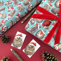 Hedgehog Christmas Wrapping Paper, thumbnail 1 of 12