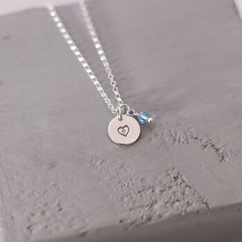 Sterling Silver Birthstone Pendant Necklace | Mother's Day, 12 of 12