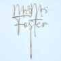 Personalised Mr And Mrs Wedding Cake Topper, thumbnail 11 of 12