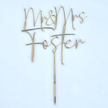 Personalised Mr And Mrs Wedding Cake Topper, 11 of 12