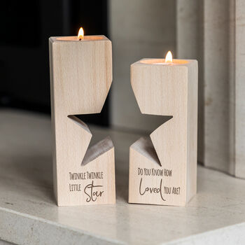 Twinkle Little Star Candle Holder Set New Baby Gift, 3 of 4
