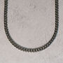 Cuban 8mm Men's Necklace | Silver Stainless Steel / Rhodium Coating, thumbnail 4 of 10