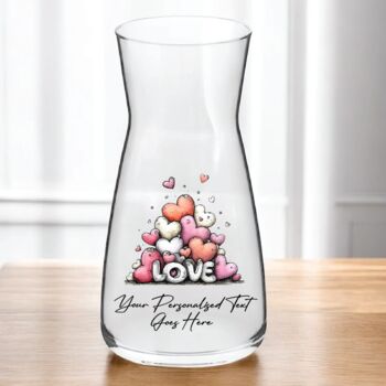 Personalised Whimsical Valentine Anniversary Love Vase, 6 of 9
