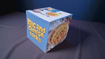 Mac And Cheese Crew Socks One Size Handcrafted Gift Box, 4 of 6