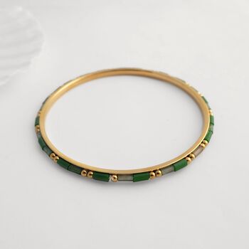 Beaded Tarnish Resistant Bangle, 2 of 4