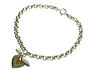 Personalised Silver And Gold Heart And Pearl Bracelet, thumbnail 1 of 2