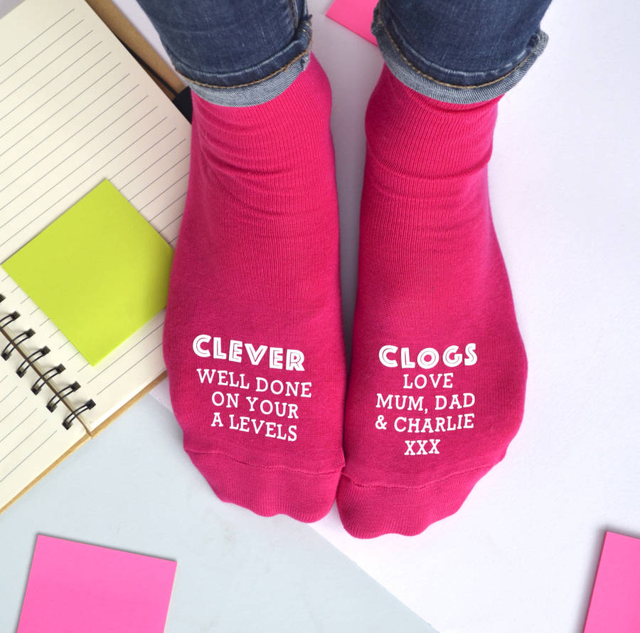 Personalised Clever Clogs Exam Result Socks
