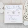 Cz Flower Gift Set Thank You For Helping Me Grow, thumbnail 1 of 4