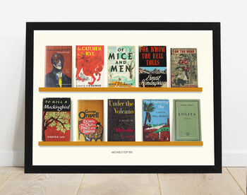 Book Lover Gift Personalised Top 10 Book Cover Print, 4 of 8