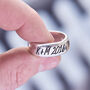Chunky Silver Personalised Men's Silver Ring, thumbnail 1 of 9