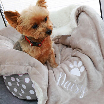 Personalised Sherpa Style Cat And Dog Blanket, 3 of 8