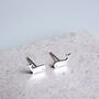 Sterling Silver Whale Stud Earrings, thumbnail 1 of 7