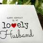 Personalised Birthday Card For Special Husband, Handmade Card, thumbnail 2 of 4