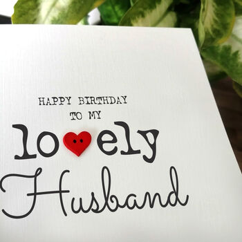 Personalised Birthday Card For Special Husband, Handmade Card, 2 of 4