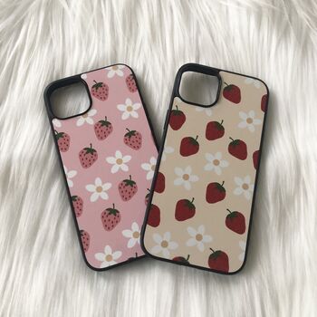 Strawberries And Flowers Phone Case, 2 of 4