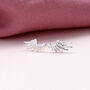 Gift Bag Thank You Sterling Silver Angel Wings Earrings, thumbnail 3 of 4