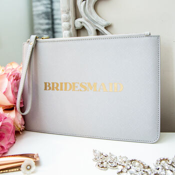 Bridesmaid Wedding Gift Clutch Bag, 7 of 7