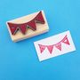 Mini Bunting Rubber Stamp, thumbnail 4 of 4