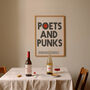 Poets And Punk Graphic Retro Art Print, thumbnail 5 of 8