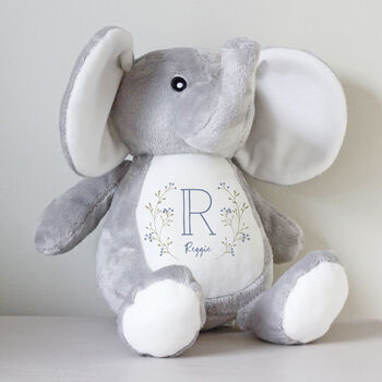 Elephant Plush Personalised Toy, 3 of 7