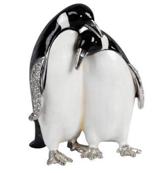 Crystal Finished Penguins Trinket Box, Gift Boxed, 2 of 2