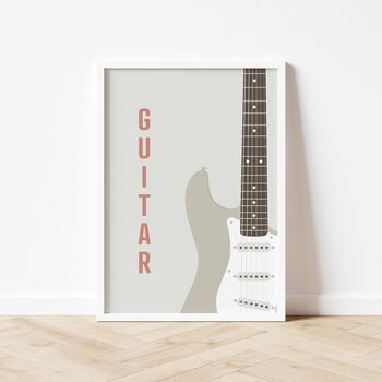 Electric Guitar Print | Stratocaster Music Poster, 8 of 9