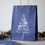 Large Blue Christmas Gift Bags Set Of Six With Trees, thumbnail 1 of 4