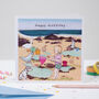 'On The Beach' Birthday Card, thumbnail 1 of 4