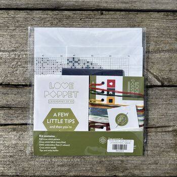 Winter Moon Modern Cross Stitch Kit, 3 of 4
