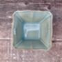 Turquoise Square Ramekin With Leaf Detail, thumbnail 3 of 3