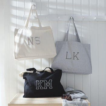 Embroidered Patch Tote Bag | Grey, 2 of 3