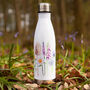 Inky Wildflower Thermal Bottle With Personalisation, thumbnail 9 of 12