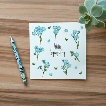 Forget Me Not Sympathy Card, 4 of 4