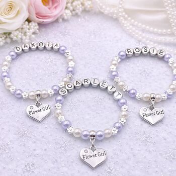 Flower Girl Proposal Bracelet Wedding Thank You Gift, 9 of 12