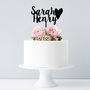 Personalised Happy Couple Wedding Cake Topper, thumbnail 1 of 7
