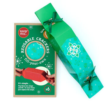 Six Reusable Eco Crackers 'Green Jewel' Design, 2 of 7