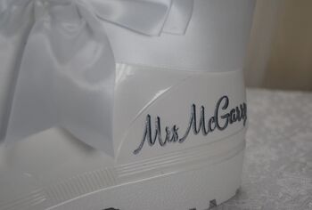 Personalised Bridal Wellies Boots, 4 of 9