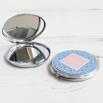 Personalised Square Compact Mirror, 6 of 6