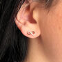 Friendship Earrings Sterling Silver Infinity Studs, thumbnail 7 of 7