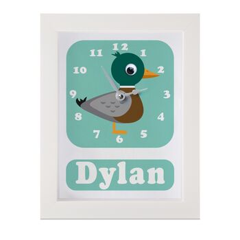 Personalised Childrens Duck Clock, 10 of 10